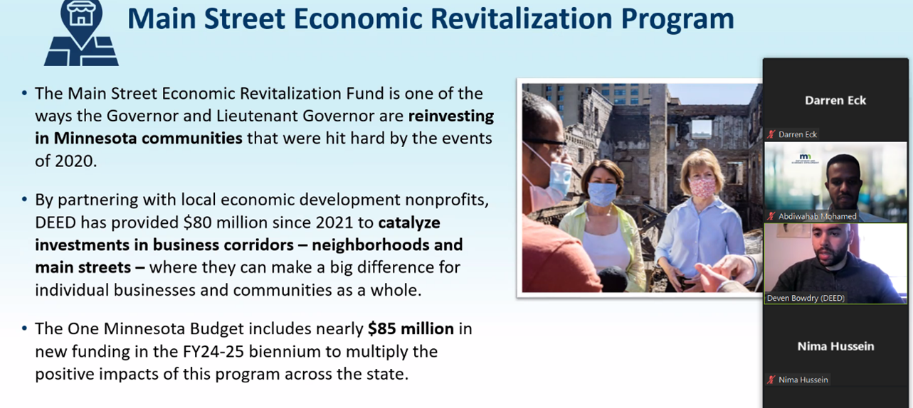 Main Street Economic Revitalization Program