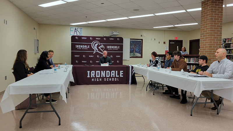 Irondale High School students and commissioners