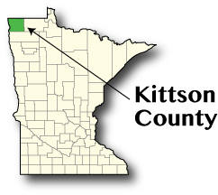 Minnesota map showing Kittson County