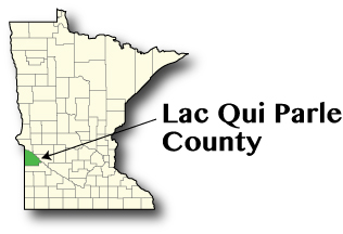 Minnesota map showing Lac Qui Parle county