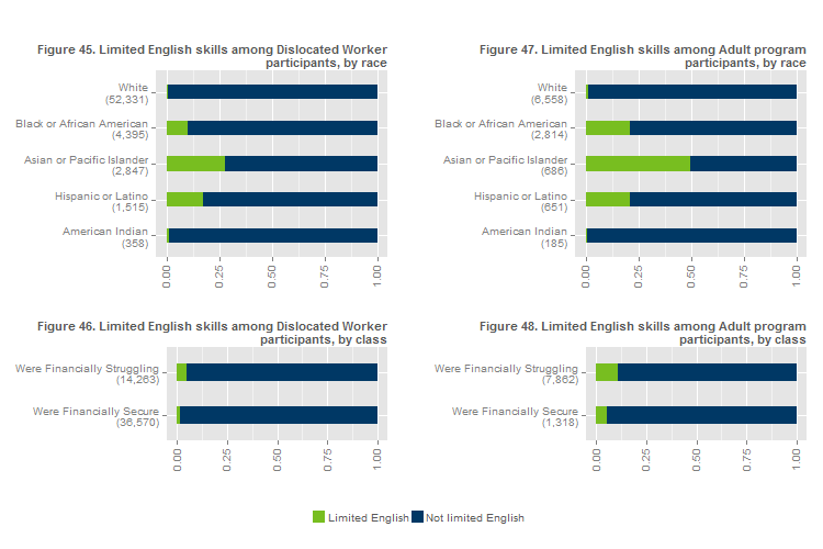 English proficiency among workforce system program participants.