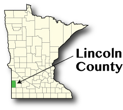 Minnesota map showing Lincoln County