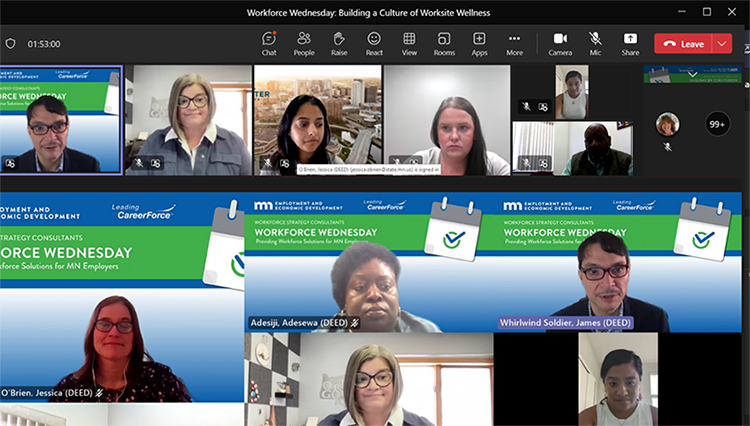 Screenshot of the May Immigrant and Refugee Affairs Forum virtual meeting