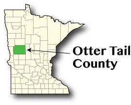 Minnesota map highlighting Otter Tail County