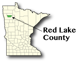 Minnesota map showing Red Lake County