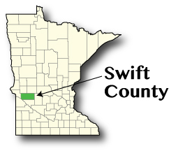  Minnesota map showing Swift County