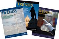 Covers of TRENDS magazine