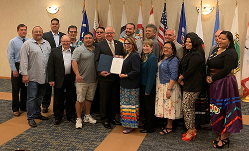 2019-12-19 Tribal leaders with Governor and Lt. Governor