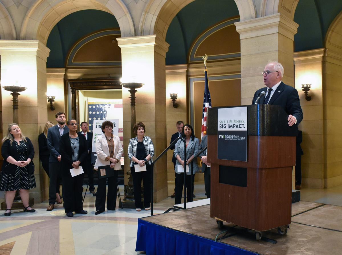 Feature image for Governor Walz, DEED celebrate Small Business Day at the Capitol
