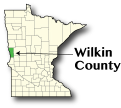 Minnesota map showing Wilkin County